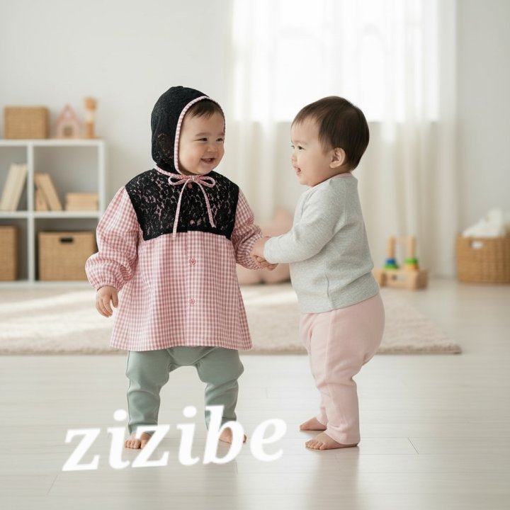 Zizibe - Korean Baby Fashion - #babyoutfit - Check One-Piece One-piece (Bebe + Hat) - 11