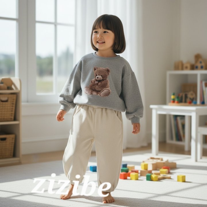Zizibe - Korean Baby Fashion - #babyoutfit - Bear Sweatshirt - 11