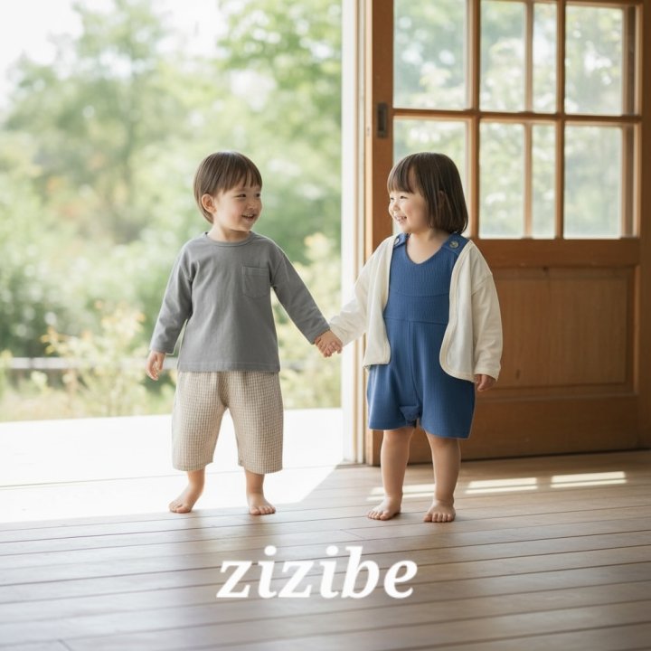 Zizibe - Korean Baby Fashion - #onlinebabyboutique - Woven Suspender Shorts - 6