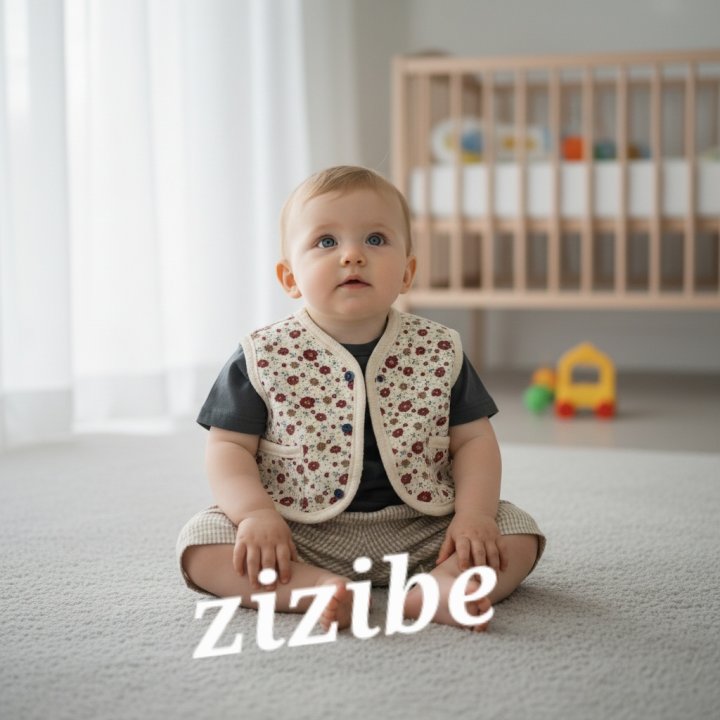 Zizibe - Korean Baby Fashion - #onlinebabyboutique - Flower Vest - 9