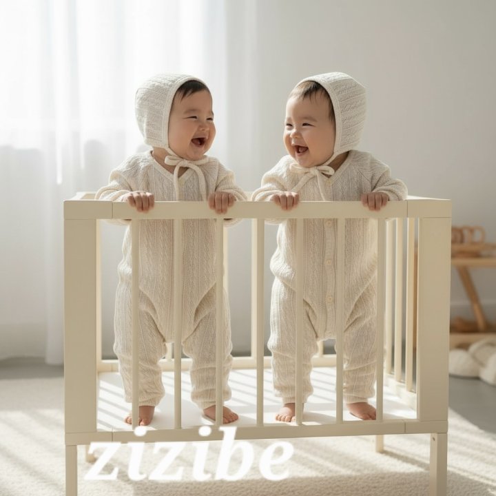 Zizibe - Korean Baby Fashion - #onlinebabyshop - Ruby Knit Bodysuit (with Hat) - 2