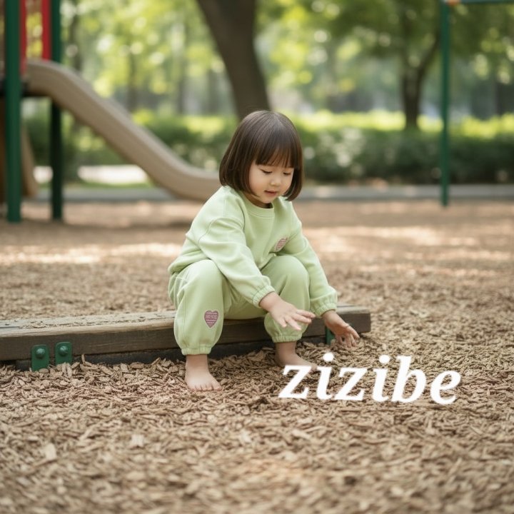 Zizibe - Korean Baby Fashion - #onlinebabyshop - Heart Top Bottom Set - 8