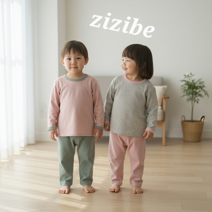 Zizibe - Korean Children Fashion - #childrensboutique - Ribbed Easywear