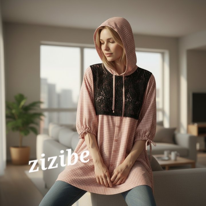 Mom Check Midi One-piece (Lace Bib Not Included) by Zizibe for Mom + child - view 5