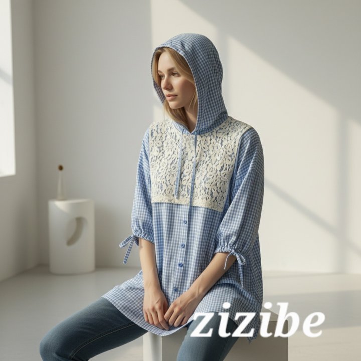 Mom Check Midi One-piece (Lace Bib Not Included) by Zizibe for Mom + child - view 7