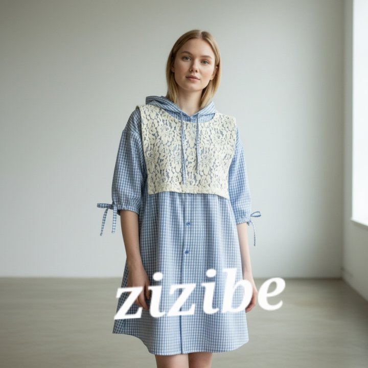 Mom Check Midi One-piece (Lace Bib Not Included) by Zizibe for Mom + child - view 9