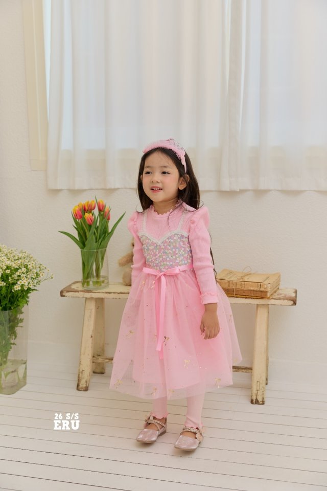 e.ru - Korean Children Fashion - #childrensboutique - Sha Ribbon One-piece - 4