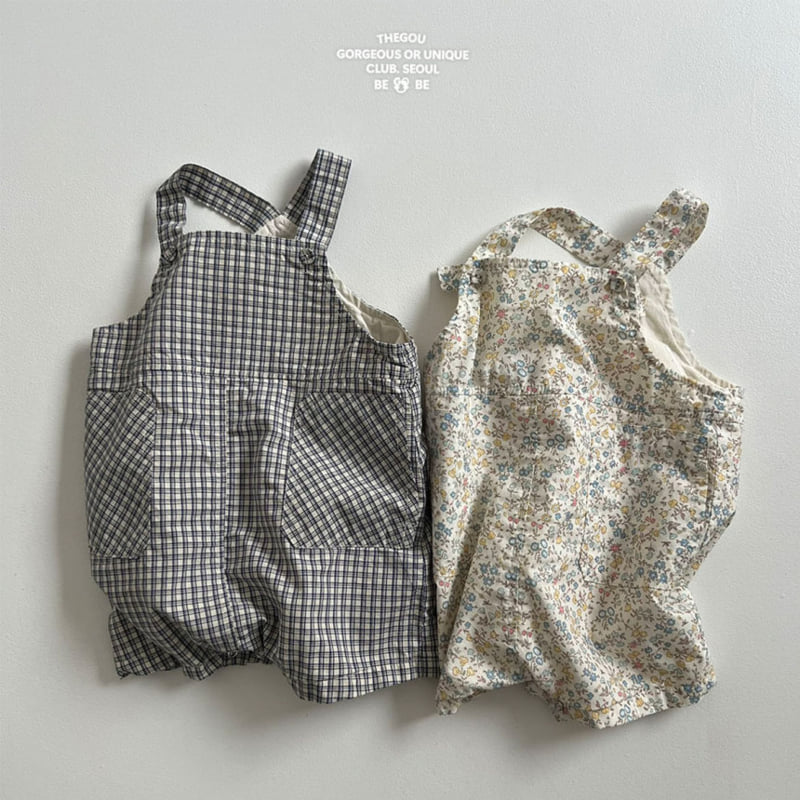 go;u - Korean Baby Fashion - #babyboutique - Bebe Patterned Suspender Pants