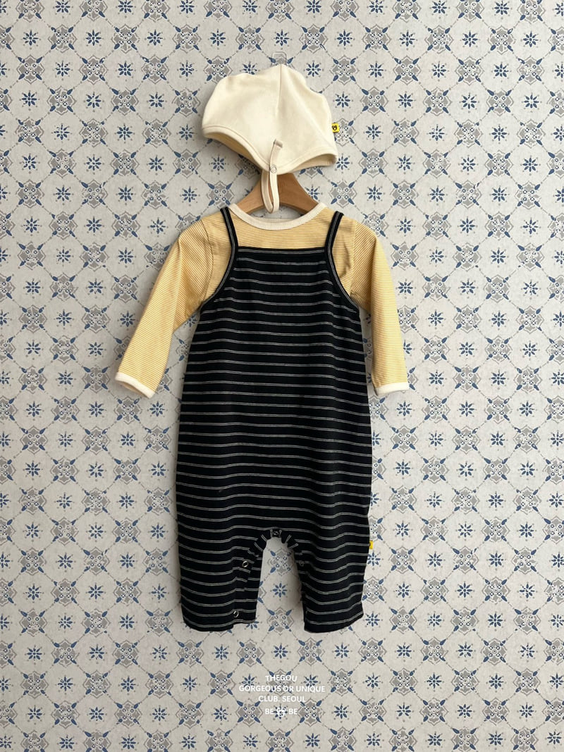 go;u - Korean Baby Fashion - #babyboutiqueclothing - Bebe Stripe Overalls - 11