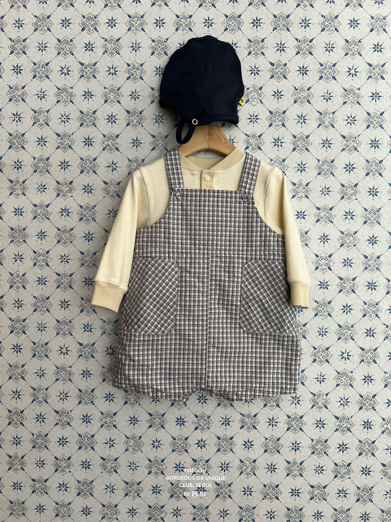 go;u - Korean Baby Fashion - #babyfashion - Bebe Patterned Suspender Pants - 5