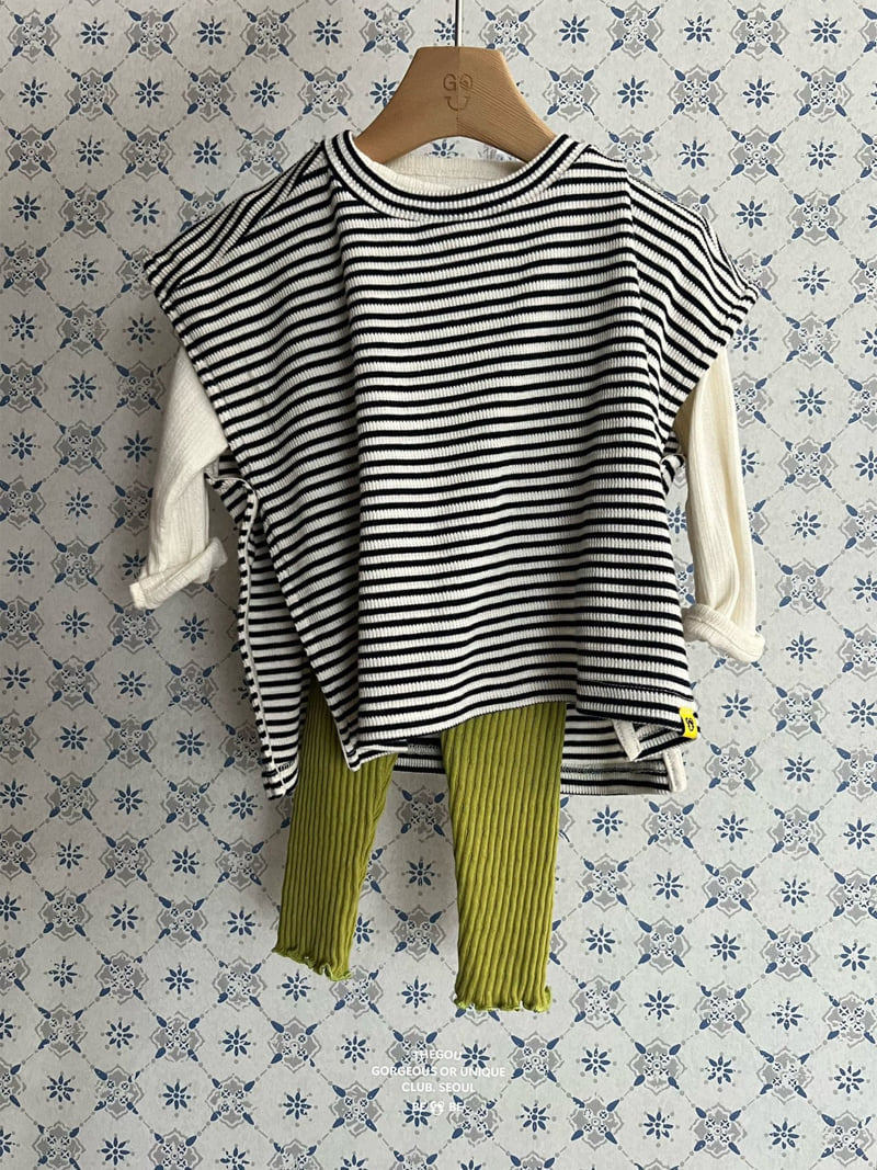 go;u - Korean Baby Fashion - #babyfever - Bebe Jacquard Leggings - 2