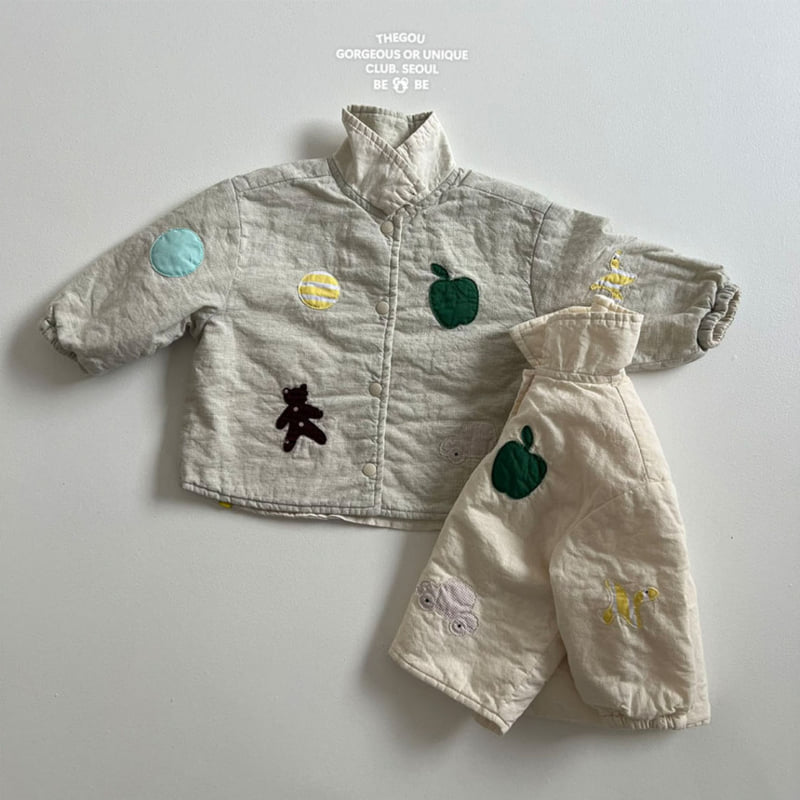 go;u - Korean Baby Fashion - #babyfever - Bebe Cute Patch Jumper