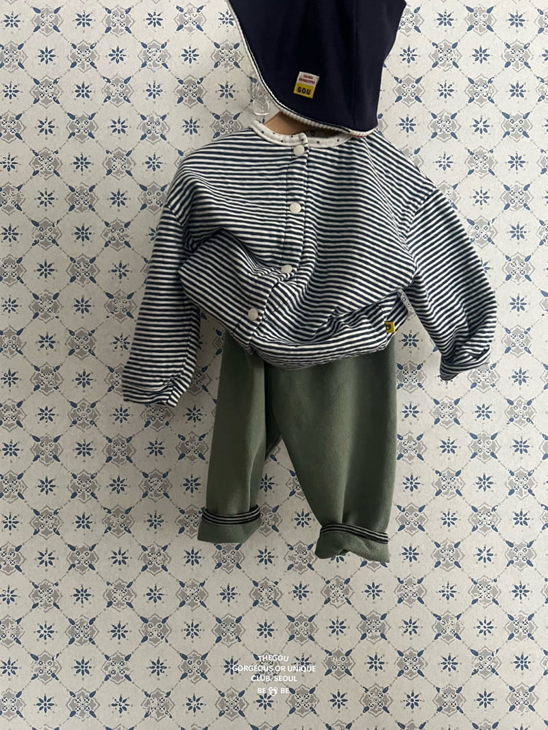go;u - Korean Baby Fashion - #babygirlfashion - Bebe Stripe Dot Cardigan - 6