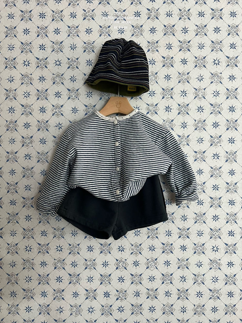 go;u - Korean Baby Fashion - #babylifestyle - Bebe Stripe Dot Cardigan - 7