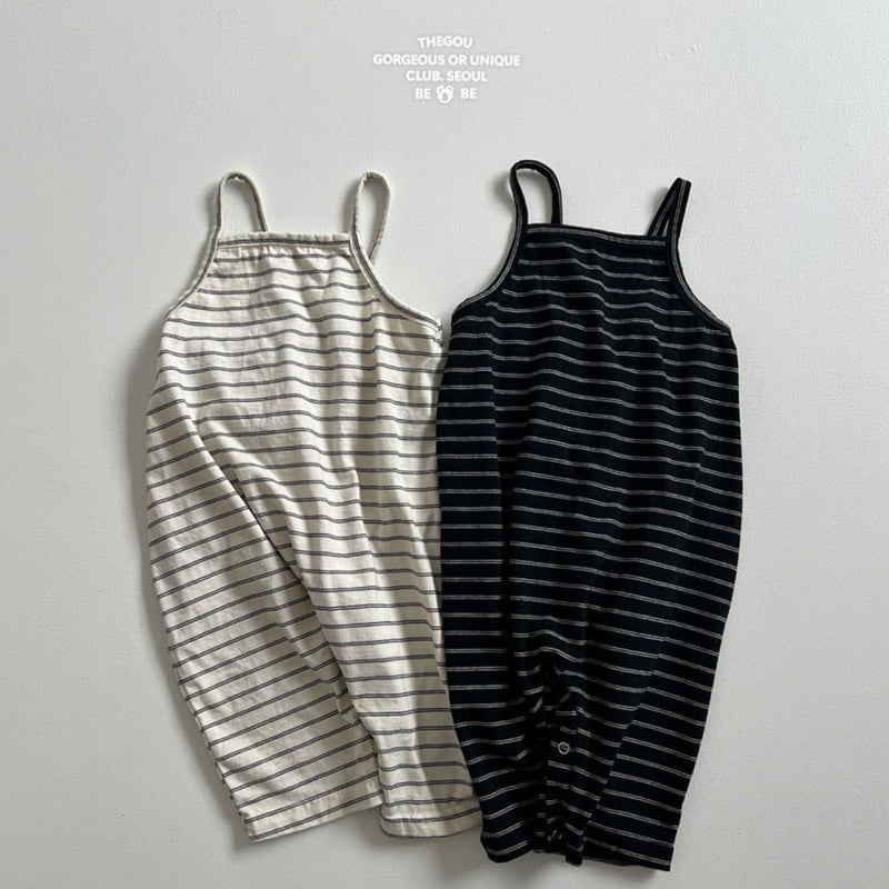 go;u - Korean Baby Fashion - #babylifestyle - Bebe Stripe Overalls