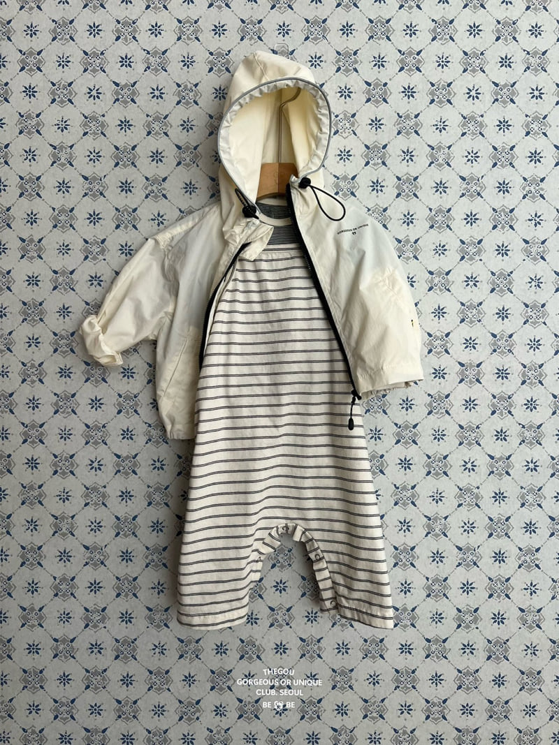 go;u - Korean Baby Fashion - #babyootd - Bebe Stripe Overalls - 3