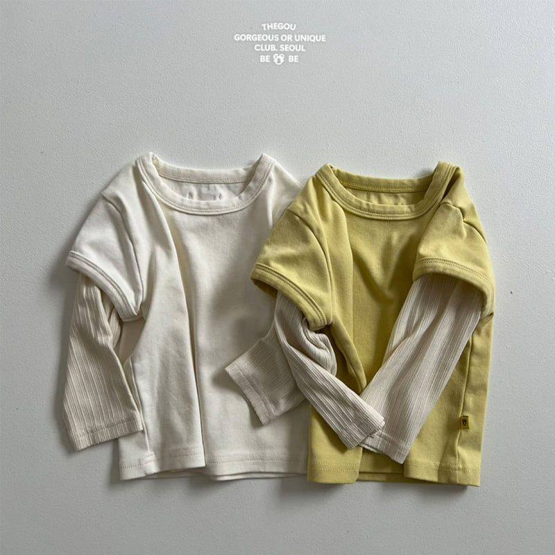 go;u - Korean Baby Fashion - #babyoutfit - Bebe Layered Tee
