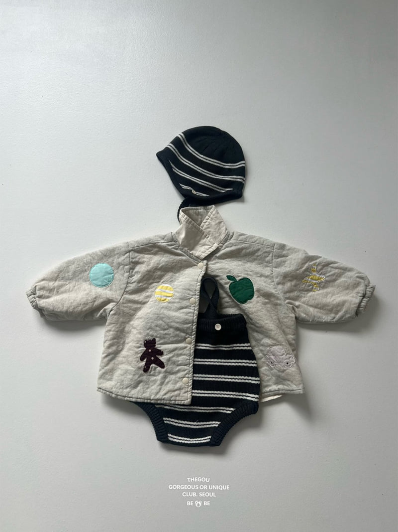 go;u - Korean Baby Fashion - #babyoutfit - Bebe Cute Patch Jumper - 7