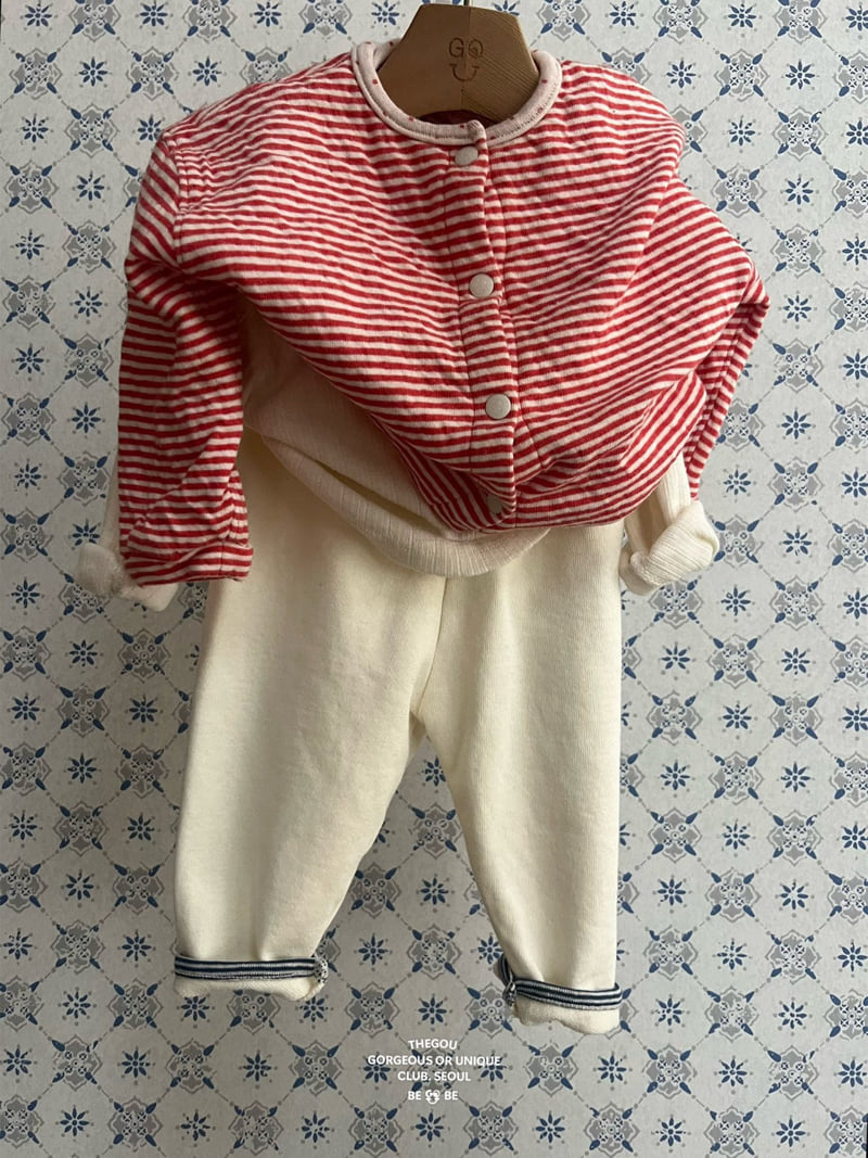 go;u - Korean Baby Fashion - #babywear - Bebe Stripe Dot Cardigan - 12