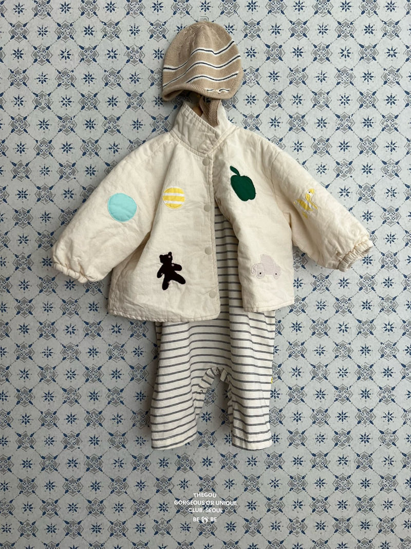 go;u - Korean Baby Fashion - #onlinebabyboutique - Bebe Stripe Overalls - 7