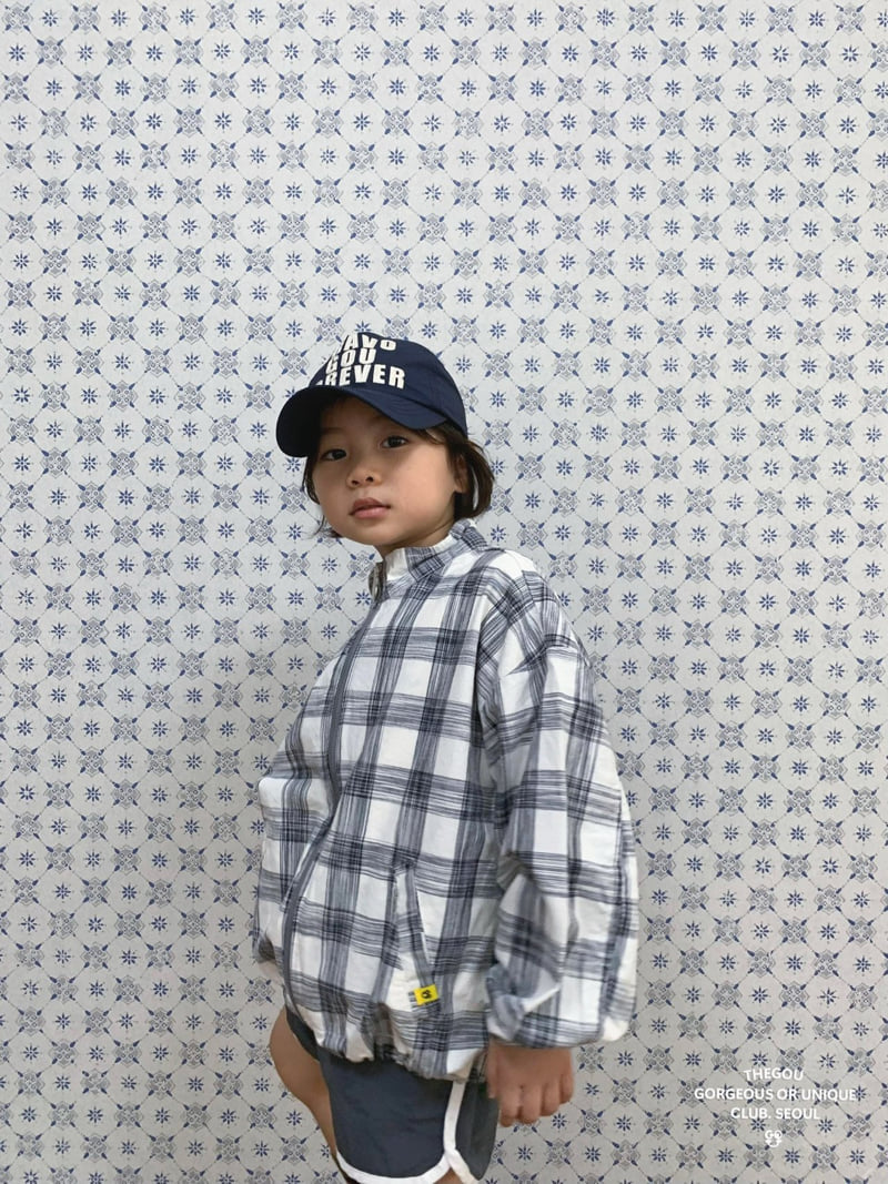 go;u - Korean Children Fashion - #Kfashion4kids - Check Check Wind Jumper - 3