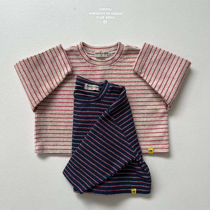 go;u - Korean Children Fashion - #childofig - Neat Stripe Tee