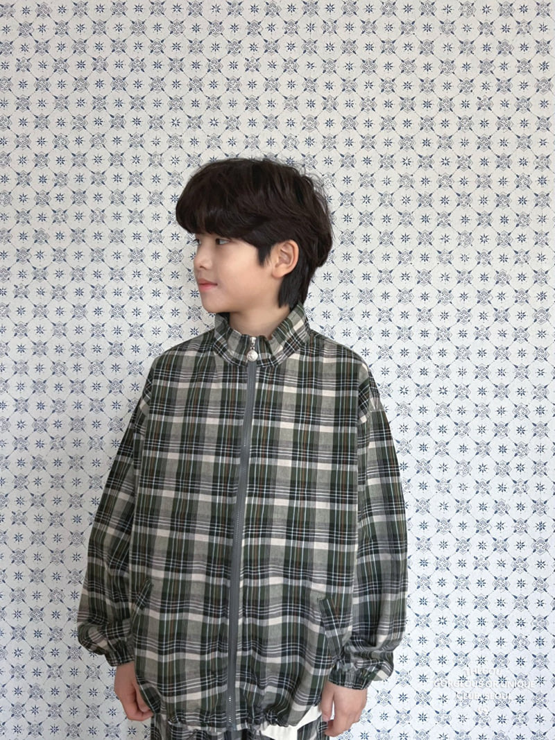 go;u - Korean Children Fashion - #childrensboutique - Check Check Wind Jumper - 12