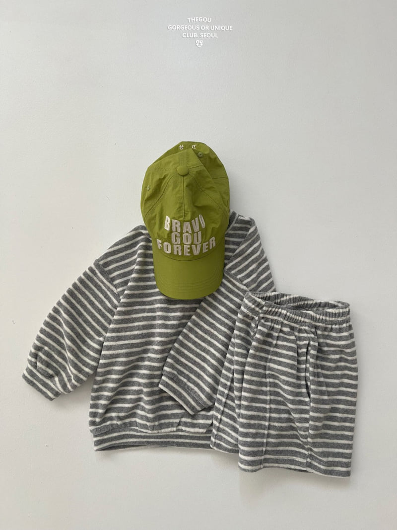 go;u - Korean Children Fashion - #designkidswear - Terry Stripe Set (Junior) - 9