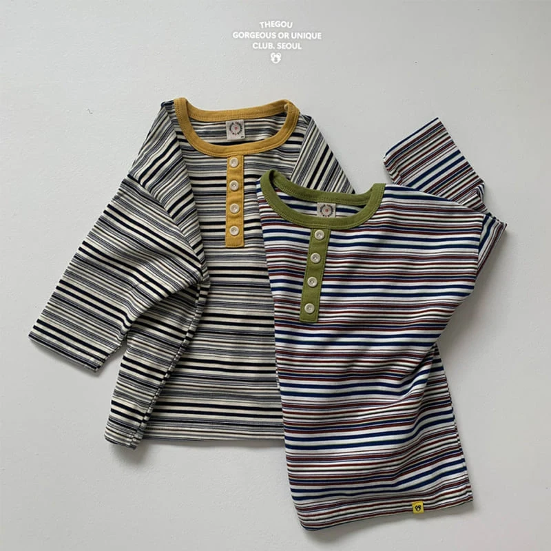 go;u - Korean Children Fashion - #designkidswear - Multi Stripe Tee