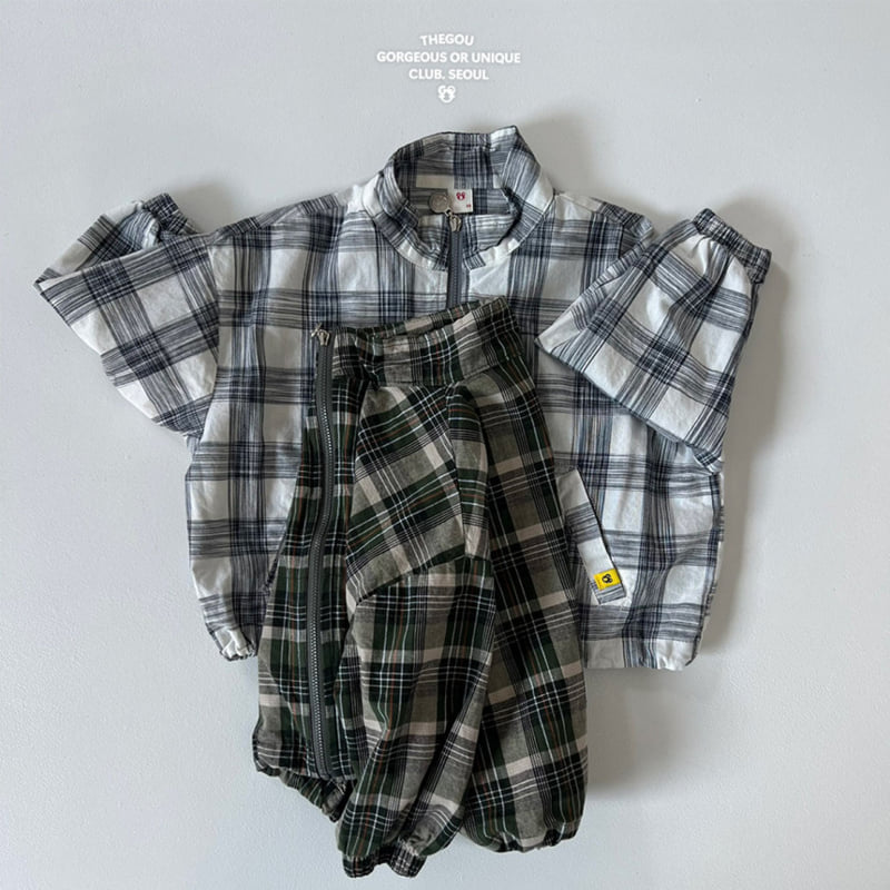 go;u - Korean Children Fashion - #kidsstore - Check Check Wind Jumper