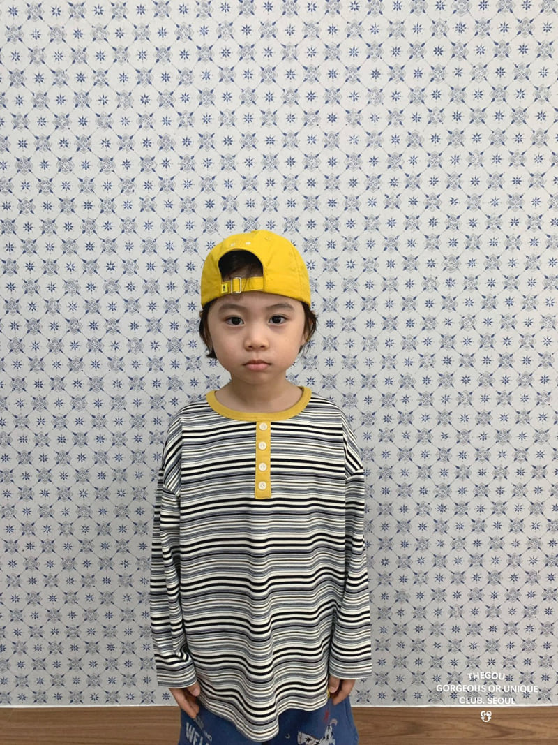 go;u - Korean Children Fashion - #kidzfashiontrend - Multi Stripe Tee - 6