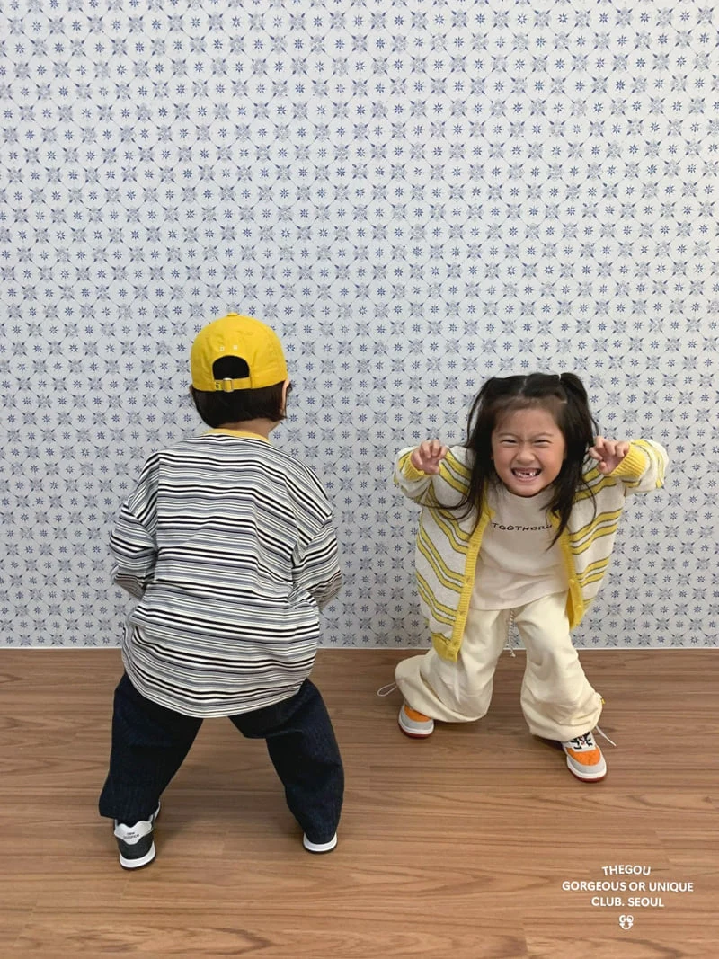 go;u - Korean Children Fashion - #magicofchildhood - Multi Stripe Tee - 9