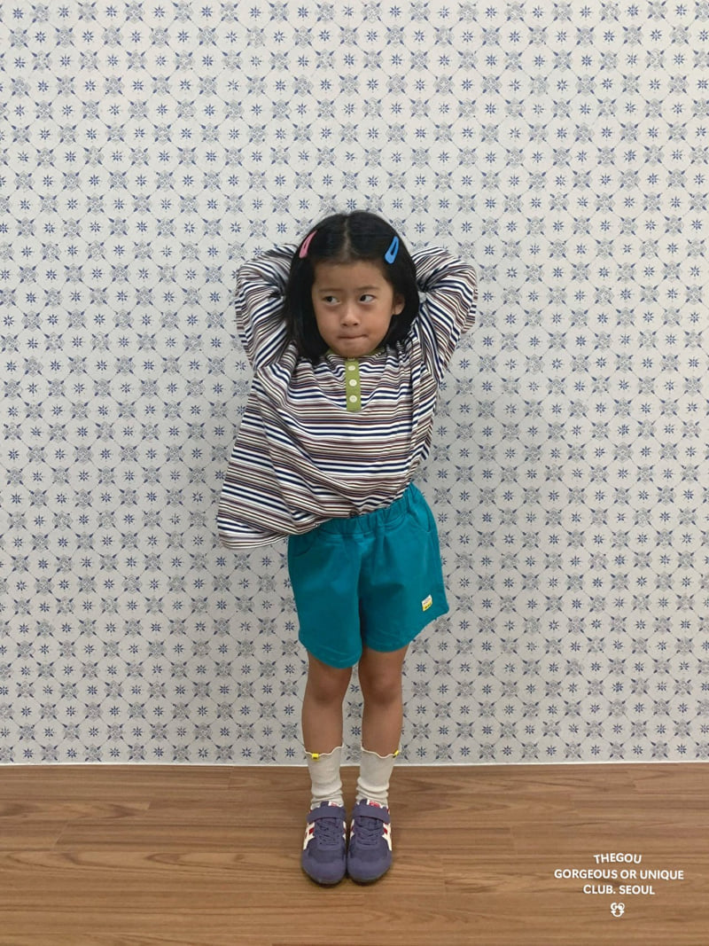 go;u - Korean Children Fashion - #todddlerfashion - Multi Stripe Tee - 12