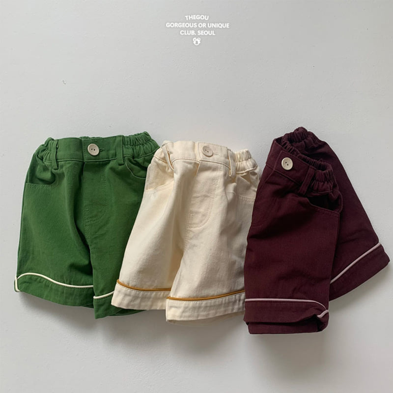go;u - Korean Children Fashion - #todddlerfashion - Curve Half Pants