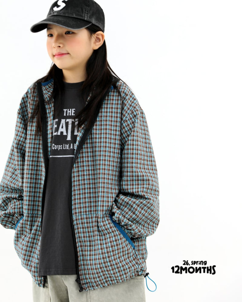 12 Month - Korean Children Fashion - #Kfashion4kids - Check Wind Jacket - 12