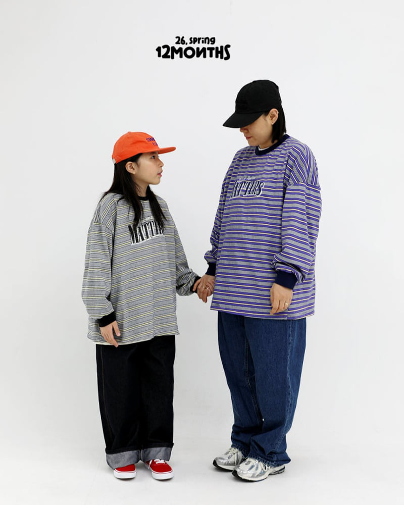 12 Month - Korean Women Fashion - #momslook - Matte Stripe Tee (Adult) - 10