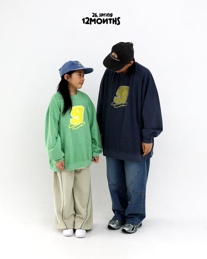 12 Month - Korean Women Fashion - #romanticstyle - Nine Pig Sweatshirt (Adult) - 11
