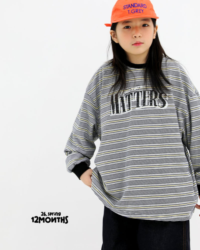 12 Month - Korean Women Fashion - #womensfashion - Matte Stripe Tee (Adult) - 11