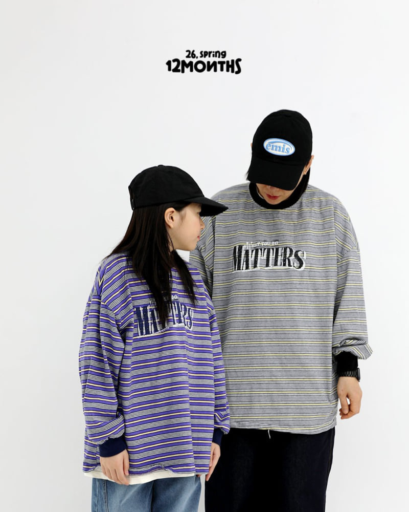 12 Month - Korean Women Fashion - #womensfashion - Matte Stripe Tee (Adult) - 7