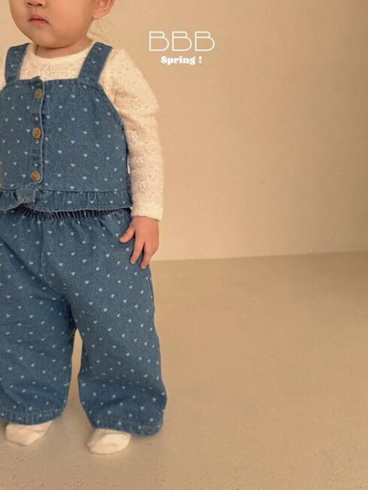 Bebe Heart Denim Set Bebe Heart Denim Set