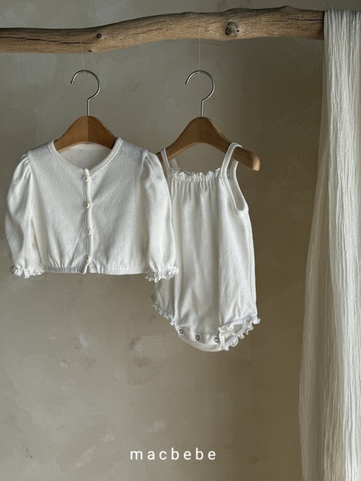 Heart Eyelet Cardigan Set Heart Eyelet Cardigan Set
