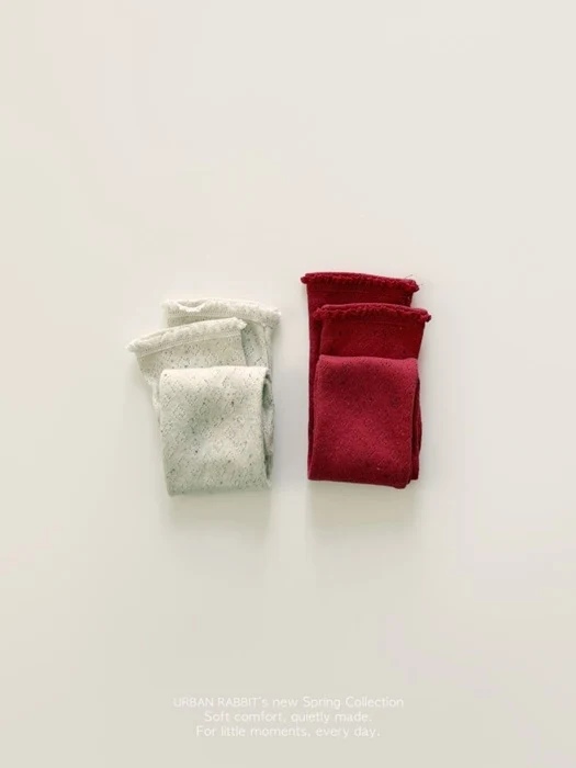 Eyelet Long Knee Socks