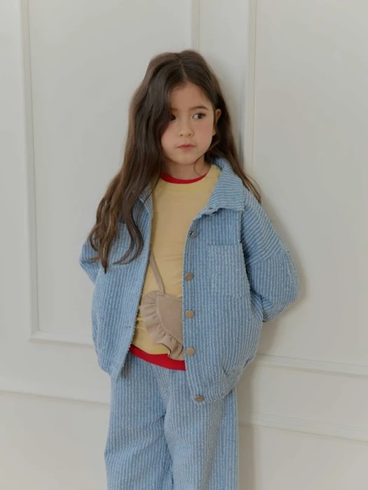 Texture Denim Shirt Jacket