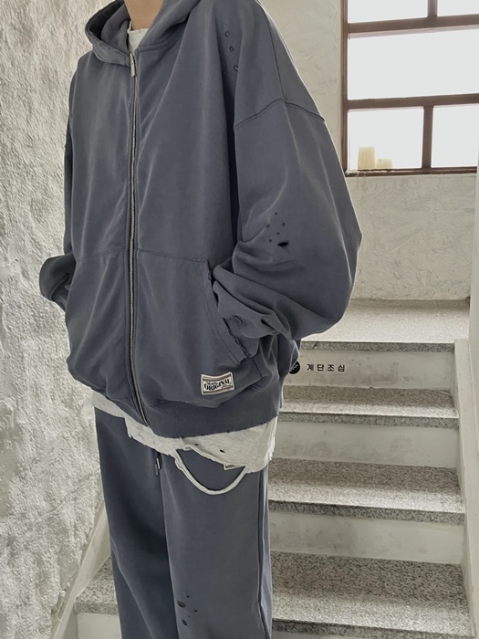 Patch Hood Zip-up Patch Hood Zip-up