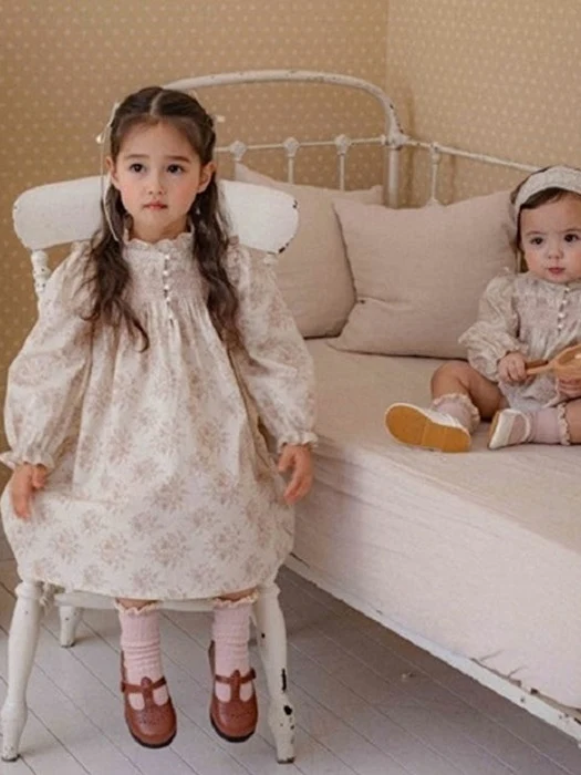 Alice Smocking Kids One-piece (Pink Flower) Alice Smocking Kids One-piece (Pink Flower)