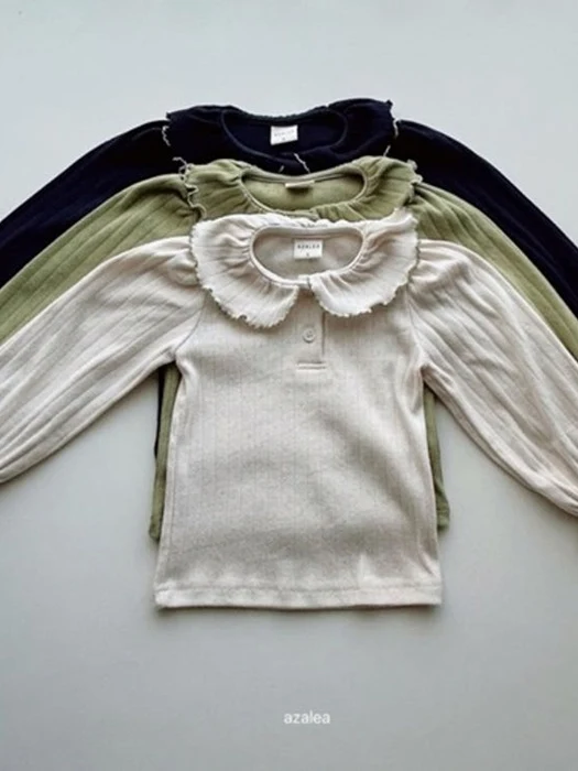 Green Embroidered Collar Tee Green Embroidered Collar Tee