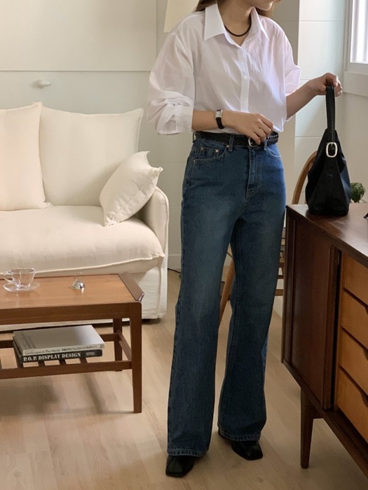 Brushed Bootcut Denim Pants