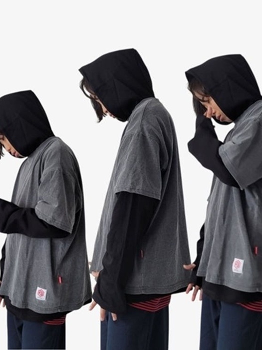 Layered Slim Finger Hoodie Layered Slim Finger Hoodie