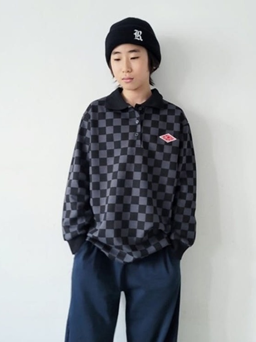 Check Yoko Collar Tee (6X) Check Yoko Collar Tee (6X)