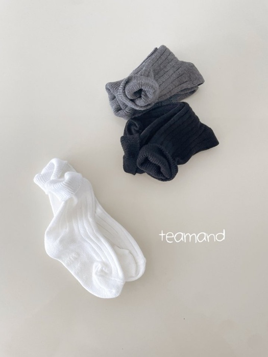 Ribbed Socks Plain Set (with Mom) Ribbed Socks Plain Set (with Mom)
